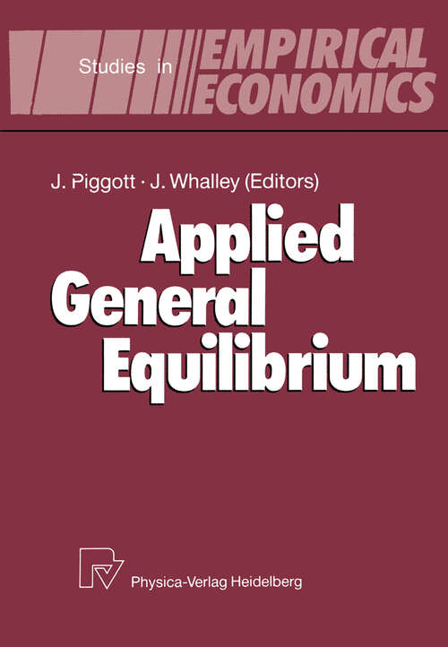 Book cover of Applied General Equilibrium (1991) (Studies in Empirical Economics)