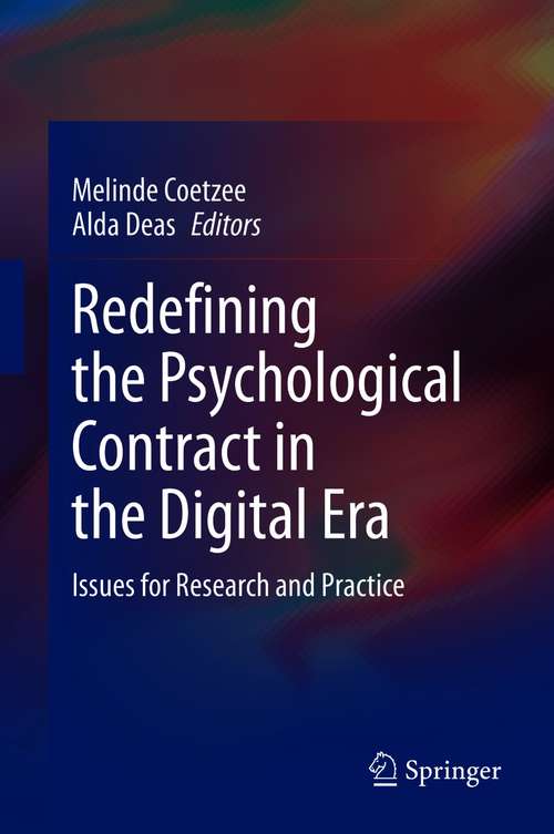 Book cover of Redefining the Psychological Contract in the Digital Era: Issues for Research and Practice (1st ed. 2021)