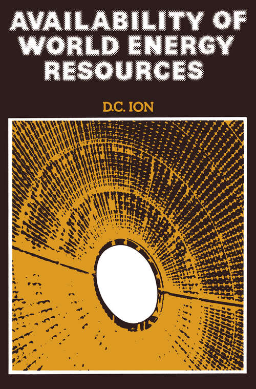 Book cover of Availability of World Energy Resources (1980)