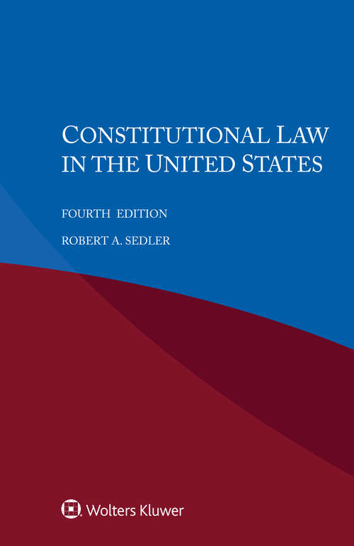 Book cover of Constitutional Law in the United States (4)