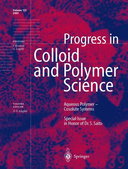 Book cover of Aqueous Polymer — Cosolute Systems: Special Issue in Honor of Dr. Shuji Saito (2003) (Progress in Colloid and Polymer Science #122)