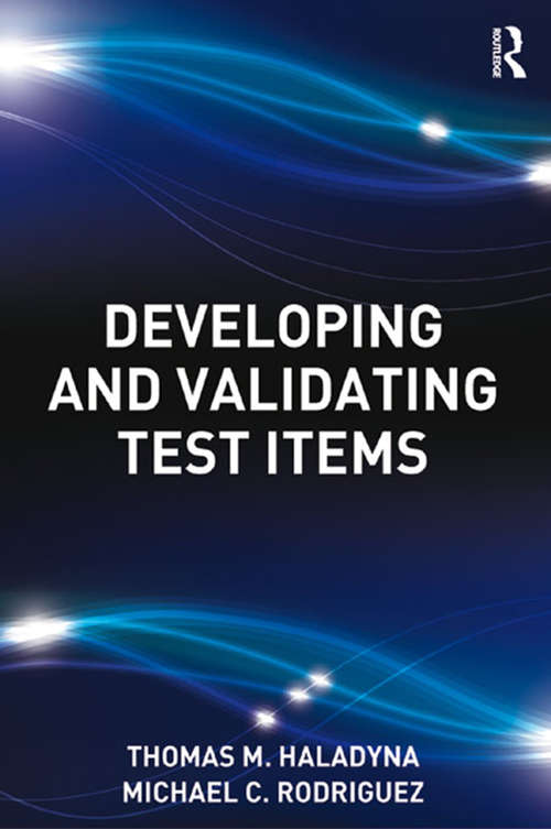 Book cover of Developing and Validating Test Items (3)