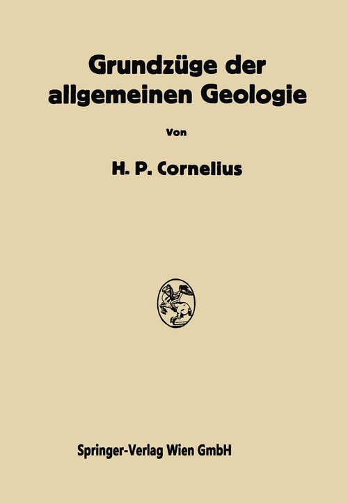 Book cover of Grundzüge der allgemeinen Geologie (1953)