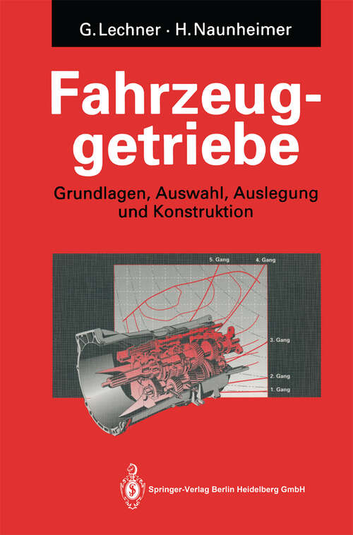 Book cover of Fahrzeuggetriebe: Grundlagen, Auswahl, Auslegung und Konstruktion (1994) (VDI-Buch)