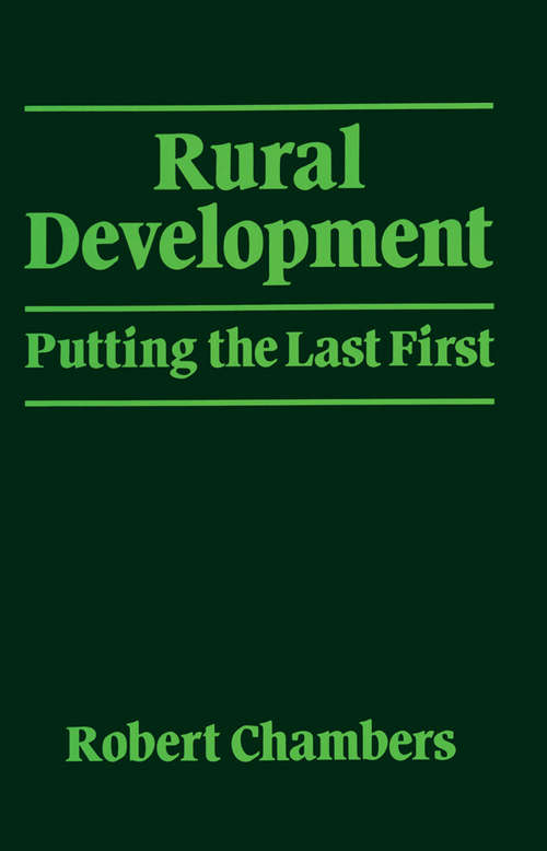 Book cover of Rural Development: Putting the last first