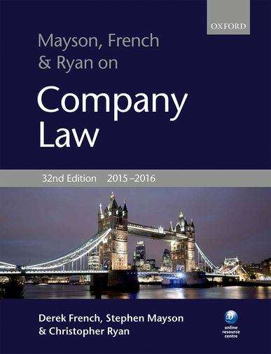 Book cover of Mayson, French And Ryan On Company Law (PDF)