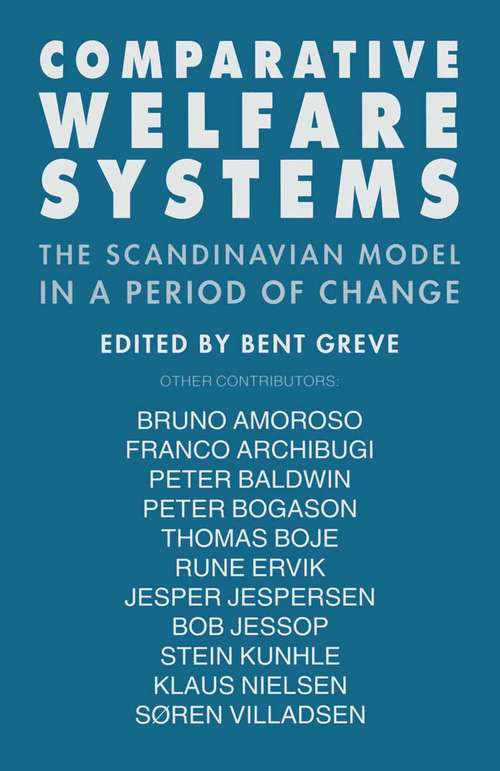 Book cover of Comparative Welfare Systems: The Scandinavian Model in a Period of Change (1st ed. 1996)