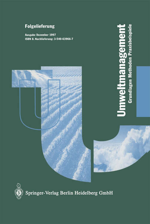 Book cover of Betriebliches Umweltmanagement: Grundlagen — Methoden — Praxisbeispiele (1997)