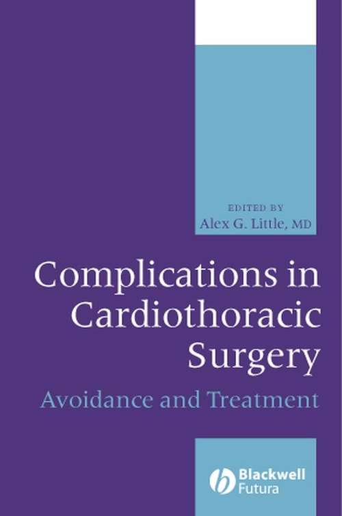 Book cover of Complications in Cardiothoracic Surgery: Avoidance and Treatment