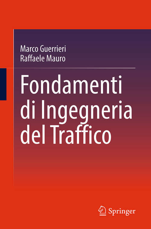 Book cover of Fondamenti di Ingegneria del Traffico (2024)