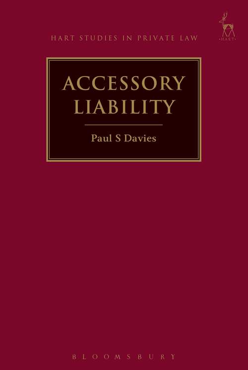 Book cover of Accessory Liability (Hart Studies In Private Law Ser. #13)