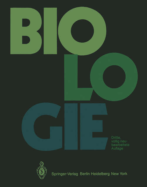 Book cover of Biologie: Ein Lehrbuch (3. Aufl. 1981) (Springer-Lehrbuch)