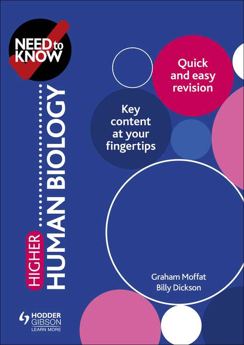Book cover of Need to Know: Higher Human Biology: Higher Human Biology Epub