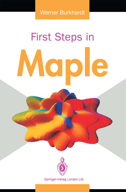 Book cover of First Steps in Maple (1994)