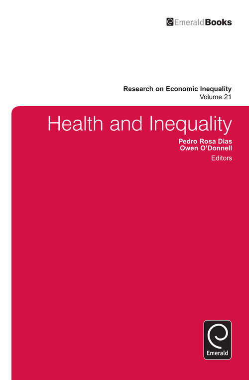 Book cover of Health and Inequality (Research on Economic Inequality #21)