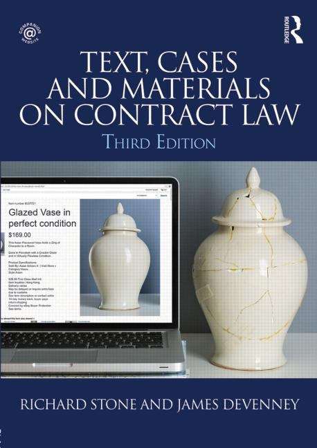 Book cover of Text, Cases And Materials On Contract Law