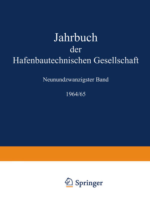Book cover of 1964/65 (1966) (Jahrbuch der Hafenbautechnischen Gesellschaft #29)