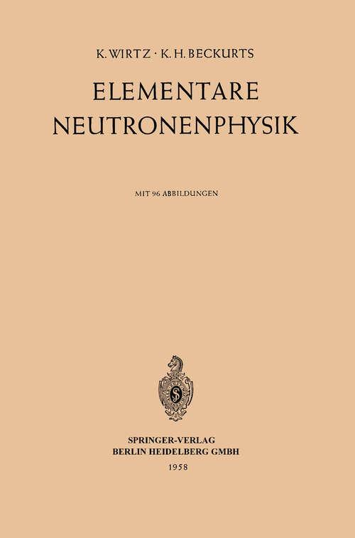 Book cover of Elementare Neutronenphysik (1958)