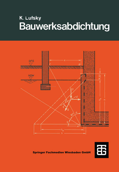 Book cover of Bauwerksabdichtung (4. Aufl. 1983)