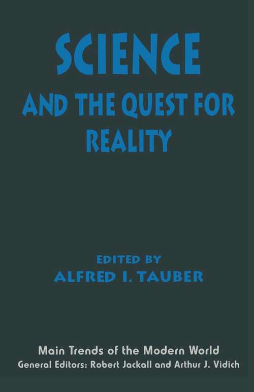 Book cover of Science and the Quest for Reality (1st ed. 1997) (Main Trends of the Modern World)