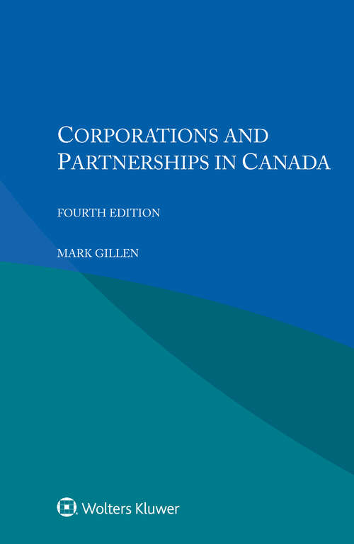 Book cover of Corporations and Partnerships in Canada (4)