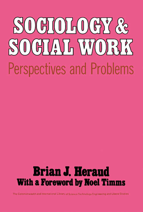 Book cover of Sociology and Social Work: Perspectives and Problems