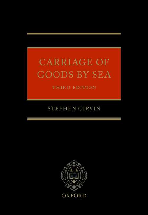 Book cover of Carriage of Goods by Sea