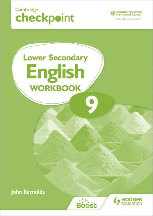 Book cover of Cambridge Checkpoint Lower Secondary English Workbook 9: Second Edition