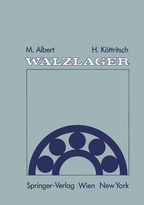 Book cover of Wälzlager: Theorie und Praxis (1987)