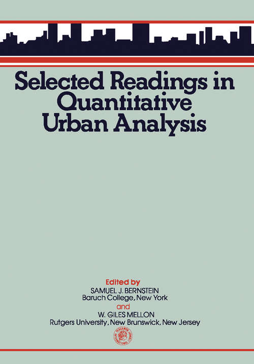 Book cover of Selected Reading in Quantitative Urban Analysis: Pergamon International Library of Science, Techonology, Engineering and Social Studies
