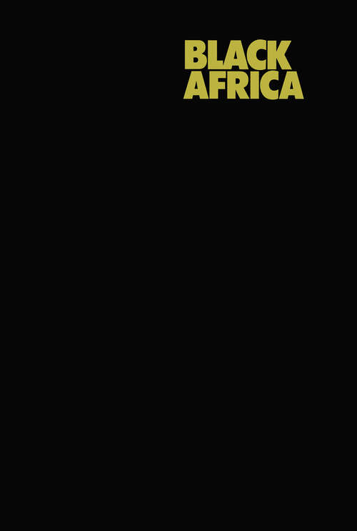 Book cover of Black Africa: Literature and Language (1976)