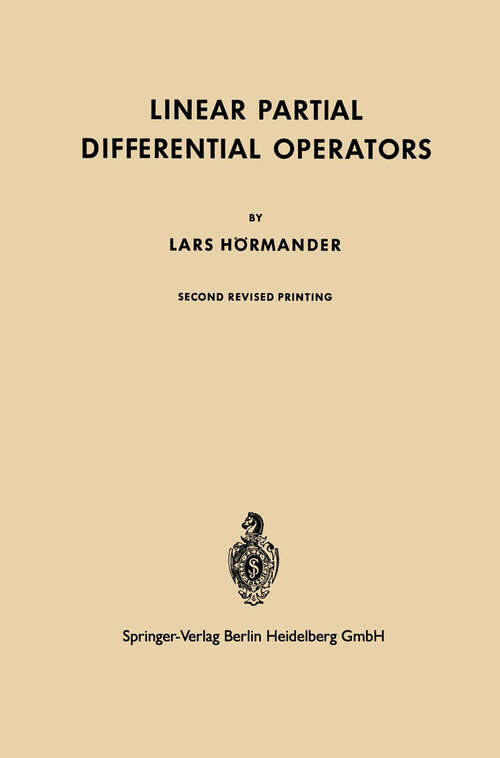 Book cover of Linear Partial Differential Operators (2nd ed. 1964) (Grundlehren der mathematischen Wissenschaften #116)