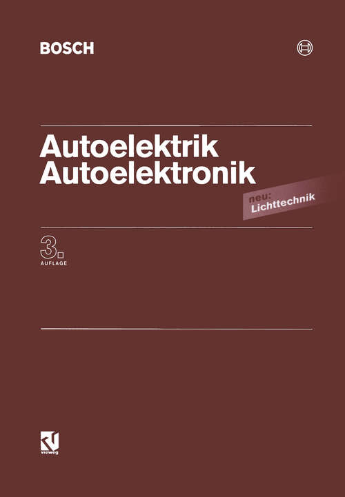 Book cover of Autoelektrik/Autoelektronik (4., akt. Aufl. 1998)