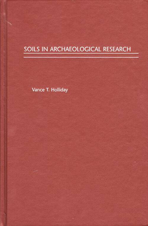 Book cover of Soils in Archaeological Research
