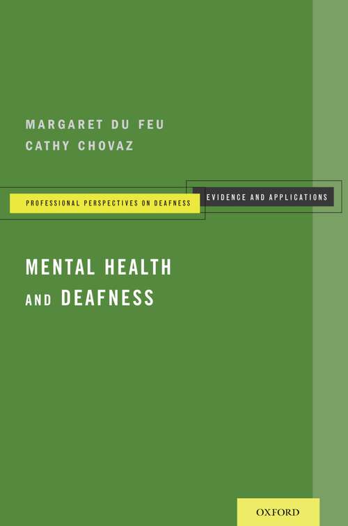 Book cover of Mental Health And Deafness