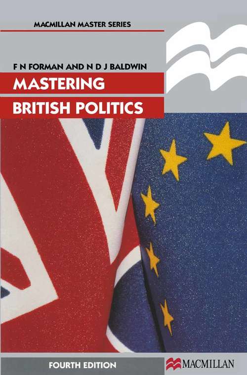 Book cover of Mastering British Politics (4th ed. 1999) (Macmillan Master)