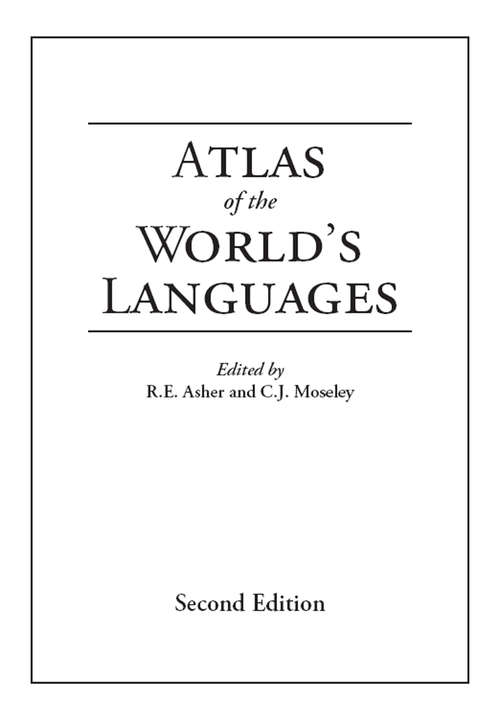 Book cover of Atlas of the World's Languages (2)