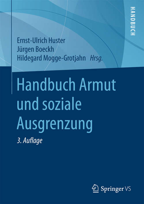 Book cover of Handbuch Armut und soziale Ausgrenzung