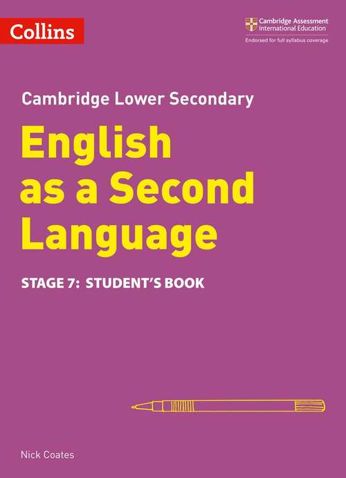 Book cover of Cambridge Lower Secondary English as a Second Language Stage 7: Student's Book (PDF)
