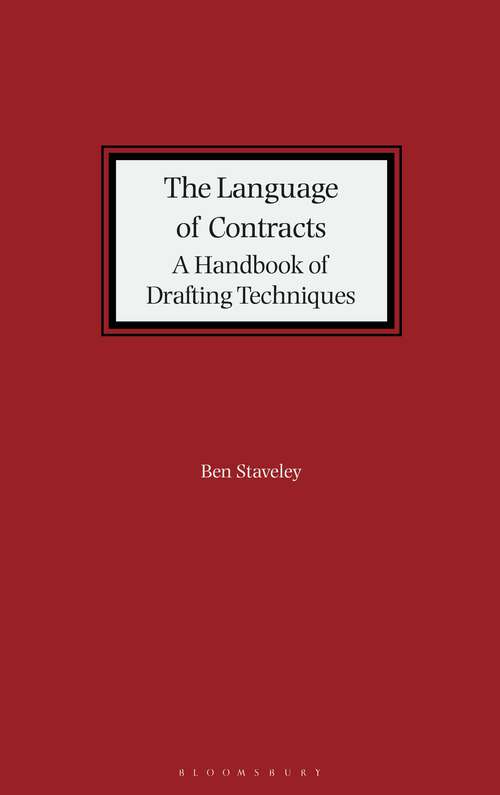 Book cover of The Language of Contracts: A Handbook of Drafting Techniques