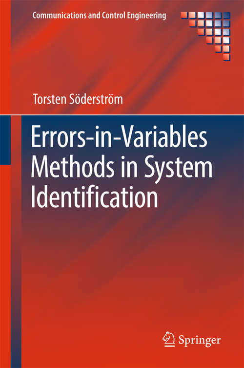 Book cover of Errors-in-Variables Methods in System Identification (Communications and Control Engineering)
