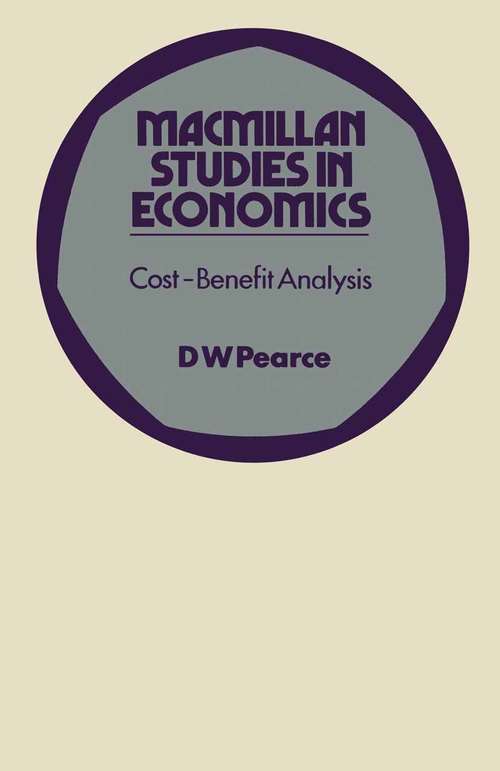 Book cover of Cost-benefit Analysis: (pdf) (1st ed. 1971) (Macmillan Studies in Economics)