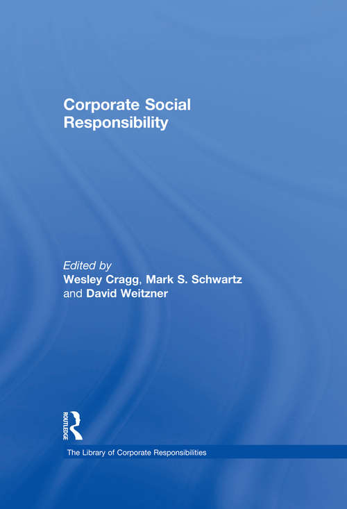 Book cover of Corporate Social Responsibility (The Library of Corporate Responsibilities)