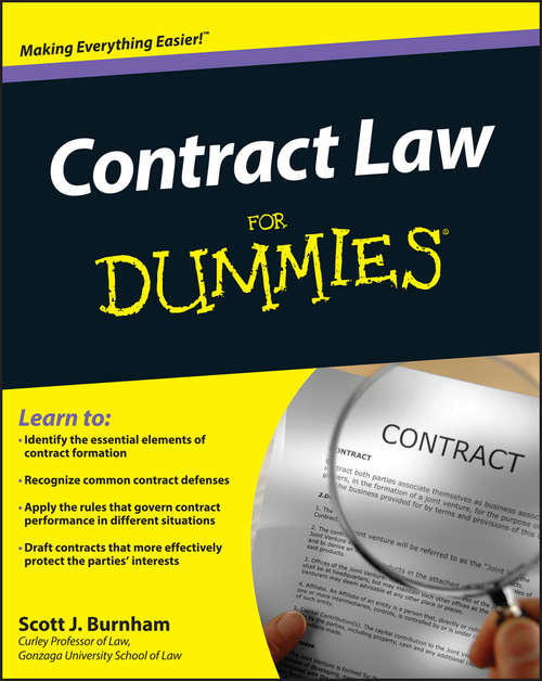 Book cover of Contract Law For Dummies