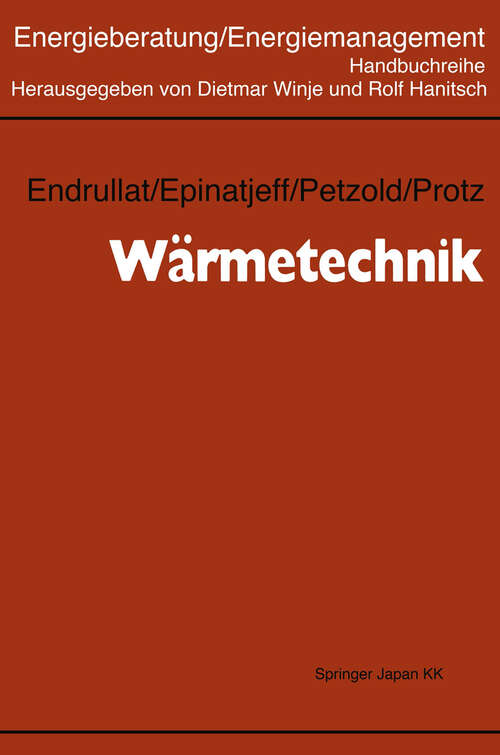 Book cover of Wärmetechnik (1987)