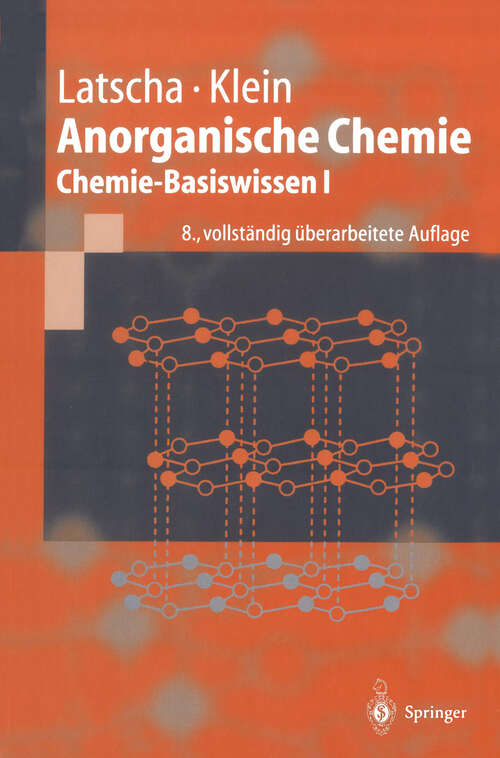 Book cover of Anorganische Chemie: Chemie-Basiswissen I (8. Aufl. 2002) (Springer-Lehrbuch)