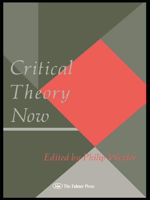 Book cover of Critical Theory Now