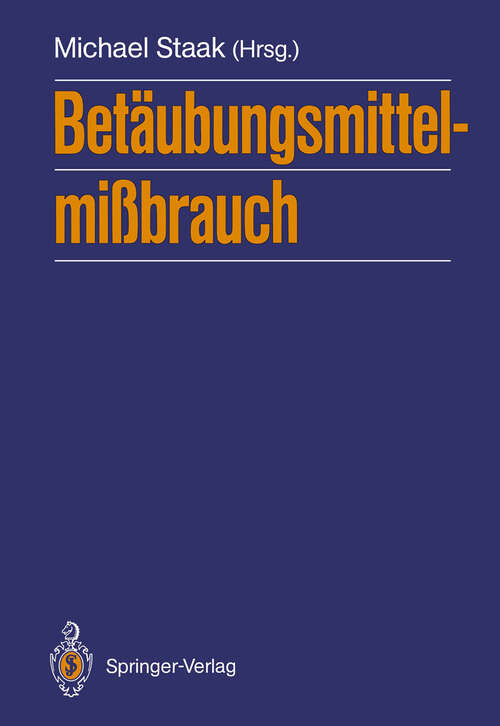 Book cover of Betäubungsmittelmißbrauch (1988)
