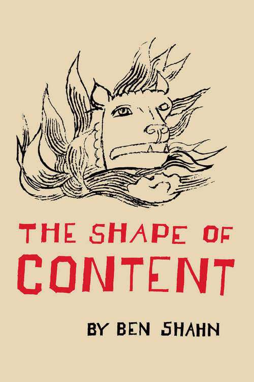 Book cover of The Shape of Content (The\charles Eliot Norton Lectures #19)