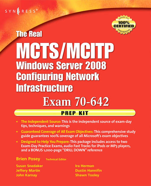 Book cover of The Real MCTS/MCITP Exam 70-642 Prep Kit: Independent and Complete Self-Paced Solutions